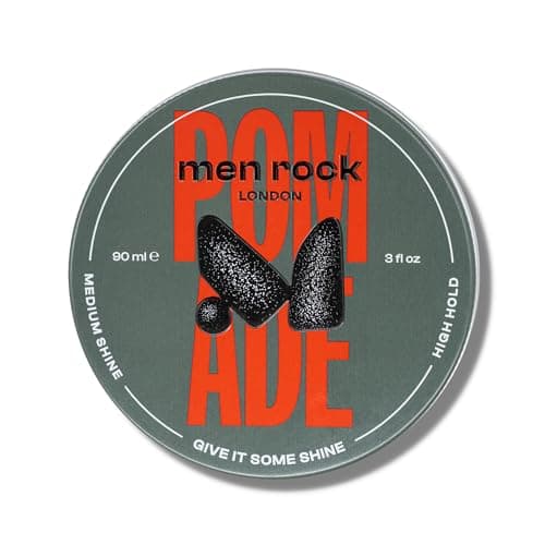 Image of Men Rock Hair Styling Pomade, Medium Shine & High Hold Water Based Pomade, Easy to Use and Wash Out, Ideal for Men with Classy Hairstyles, 90 ml
