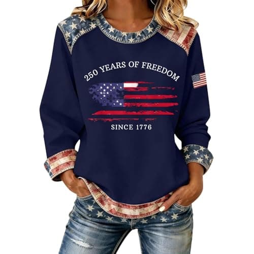 Image of Generisch 2026 Product Category Women's Hoodless Sweatshirt - Timeless Sweatshirt with Print Relaxed Cut for Spring - Stylish Everyday Office Companion, darkblue, 5XL