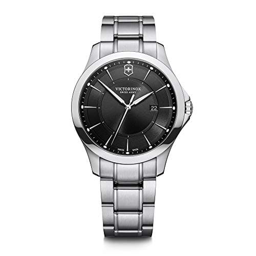 Image of Victorinox Men’s Watch Alliance Ø 40 mm, Swiss Made, Analogue Quartz, Water-Resistant up to 100 m, Sapphire Glass, Stainless Steel Strap, Black/Silver