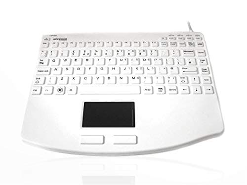 Image of AccuMed 540 VESA - USB Mini Sealed IP67 Antibacterial Medical/Clinical Keyboard with Touchpad and VESA Mounting