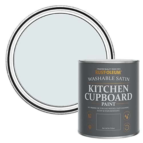 Image of Rust-Oleum Blue Scrubbable Kitchen Cupboard Paint in Satin Finish - Marcella 750ml