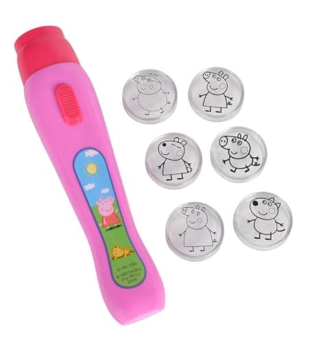 Image of Simba 109262386 Peppa Pig Light Projector, Pink/Green/Blue/Yellow