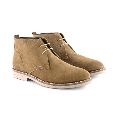 Image of Silver Street London Newington Suede Leather Mens Chukka Boots Lightweight Durable Smart Casual Boots for Men, Tan, UK 8