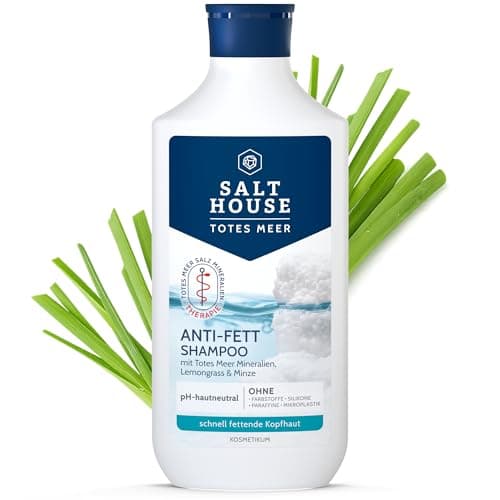 Image of Salthouse Dead Sea Therapy Anti-grease Shampoo 250ml for Fast fettende & Problem – Formula Active Fresh With Dead Sea Salt Mineral Lemongrass & Mint 0% Dyes, Silicone, Paraffin & Parabens, PH-neutral