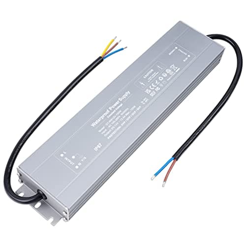 Image of VARICART Outdoor LED Driver 12V 150W 12.5A, IP67 Waterproof Lighting Transformer 240 to 12V DC, Ultra Slim Constant Voltage PSU Adapter, Low Voltage Power Supply for Garden Outdoor LED Strip Light