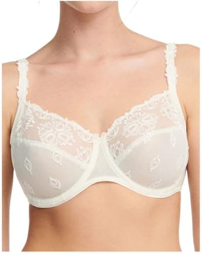 Image of Chantelle Women's, Champs Elysees, Very Covering Underwired Bra, Women's Lingerie, Off-White (Elfenbein 35), 36C