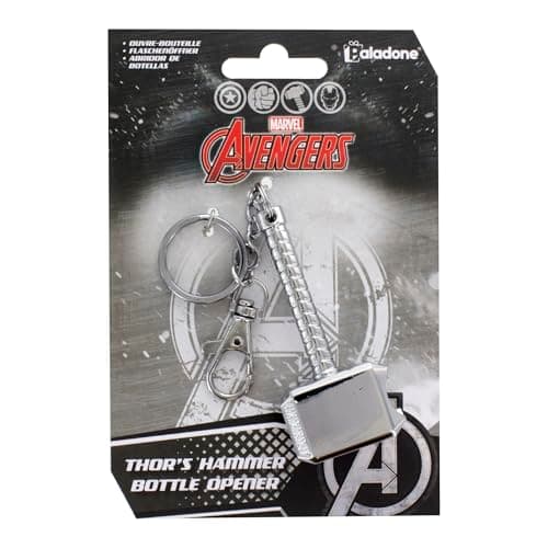 Image of Paladone Thor's Hammer Bottle Opener Keyring - Officially Licensed Marvel Merchandise, Novelty Gift or Stocking Filler