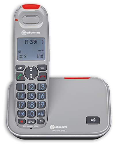Image of Amplicomms PowerTel 2700 - Big Button Phone for Elderly - Loud Phones for Hard of Hearing - Hearing Aid Compatible Phones - Big Number Telephone