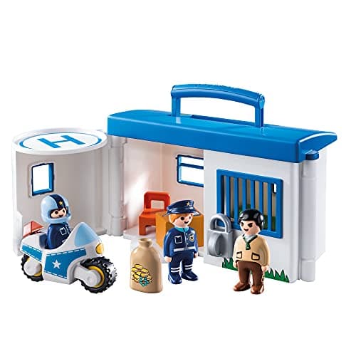 Image of Playmobil 9382 1.2.3 Take Along Police Station, For Children Ages 1.5+, Fun Imaginative Role-Play, PlaySets Suitable for Children Ages 4+