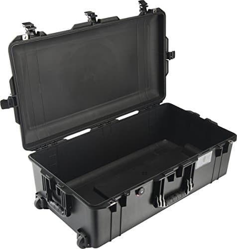 Image of Peli 1615 Air Lightweight Protective Travel Case for Camera Equipment, Watertight and Dustproof, 71L Capacity, Made in US, No Foam, Colour: Black