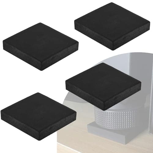 Image of Kiyraglo Rubber Anti-Vibration Pads Hard Pad 1.97" / 50mm Square Non-Slip Vibration Damping Mats for HVAC Air Compressor AC Units - 4 PCS 0.39"/ 10mm Thk