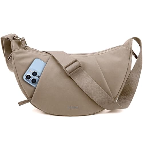 Image of BITUOR Crossbody Bag for Women Nylon Crescent Shoulder Bag Purse Hobo Bag Waterproof & Anti-theft with Adjustable Strap Sling Bag for Daily Use
