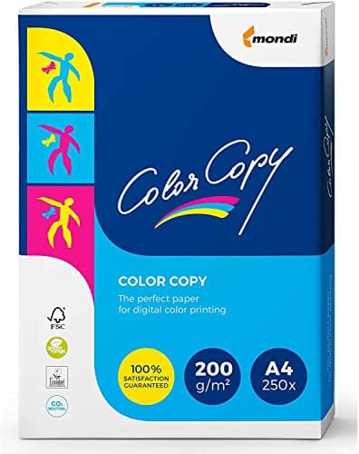 Image of Color Copy A4 Copier 200gsm White Paper 250 Sheet - 2500 Sheets (1 Ream)