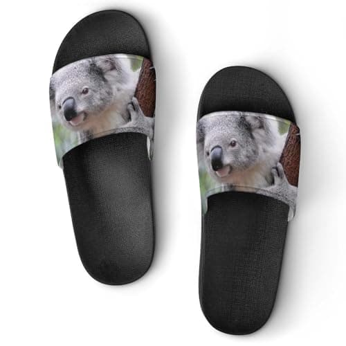 Image of Slippers for Women Koala House Slides Thick Sole Shower Sandals for Indoor Outdoor