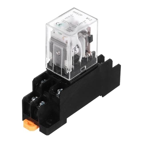 Image of sourcing map 1Pcs DC 24V Electromagnetic Power Relay, 8-Pin 5A Power Coil Relay with LED Indicator and Socket Base DPDT 2NO 2NC - MY2NJ for Industrial, Home Appliances and DIN Rail System