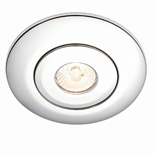 Image of National Lighting Modern Chrome Low Voltage to 240V Mains Voltage GU10 Recessed Downlight Converter - Converts Holes ranging from Approx. 65mm to 125mm
