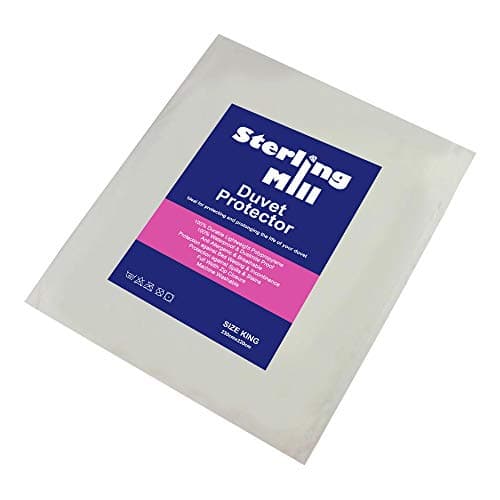 Image of STERLING MILL WATERPROOF ANTI ALLERGY ZIPPED QUILT DUVET PROTECTOR COVER SINGLE DOUBLE KING SUPERKING (King, White)