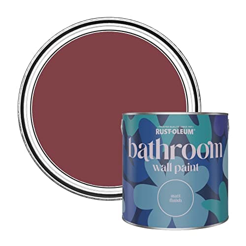 Image of Rust-Oleum Red Water-Resistant Bathroom Wall & Ceiling Paint - Soho - 2.5L