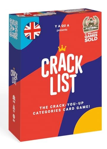 Image of CRACK LIST – Word Card Game for Family & Friends | Letter & Category Game for 2-8 Players | Fun Games Night & Party Game | Ages 10+ | Stocking Filler & Gift Idea I English