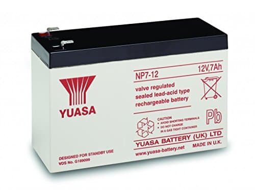 Image of NP7 12 volt 7 ah GENUINE YUASA RECHARGEABLE ALARM/SECURITY BATTERY