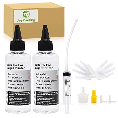 Image of JoyPrinting 2X Printhead Cleaner Kit for Inkjet Printers, Printer Nozzle Cleaning Kit Compatible for Print Heads of PrintersEpson/HP/Canon/Brother/Lexmark/Kodak/Samsung 100ml 10ml Premium Syringe