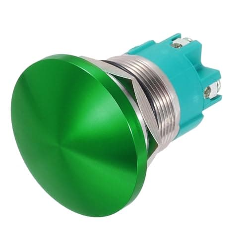 Image of METALLIXITY 1PCS 10A 22MM 7/8" Momentary Mushroom Head Push Button Switch 12V 24V 120V 250V AC Green 2NO Waterproof IP65 SPST Domed Round 4 Screw Foot Switch