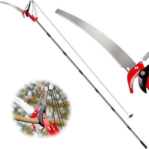 Image of Walensee Telescopic Tree Pruner 2-in-1 Long Reach Loppers & Saw, 3 M Extendable Pole Tree Trimmer with Steel Blade, Branch Cutter, Lightweight High-Strength Handles for Easy Garden Tree Care