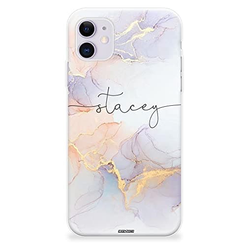Image of CaseStone Personalised Phone Cases fit Apple iPhone – Custom Design Made in UK Clear Soft Silicone Cover – Great Gifts for Birthday, Christmas (iPhone SE 2016, 06)