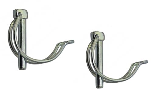 Image of M6 (6mm x 45mm) Zinc Plated Linch Pins for Tubes Shaft Lock Clip D Shape Locking Pin Trailer Lorry Tractor AN 72 (Pack of 2) H10C