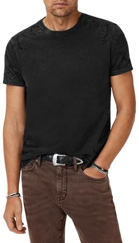 Image of John Varvatos Men's Motif Tee, Black, Medium