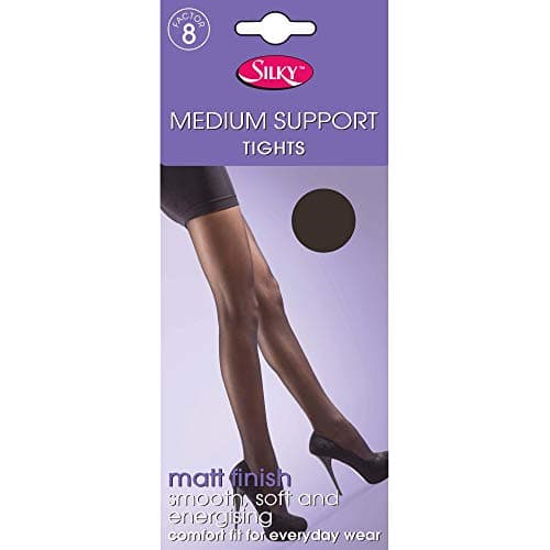 Image of Silky Ladies Medium Support Tights (1 Pair) (X-Large (48”-54”)) (Barely Black)