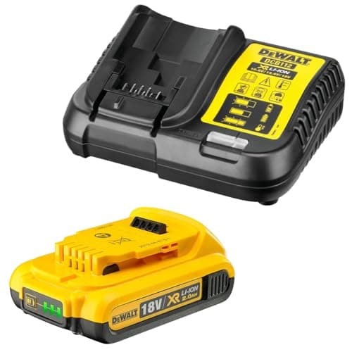Image of DEWALT DCB183 2.0Ah Battery & DCB112 10.8V-18V Multi Voltage Charger - Versatile Charging for 10.8V-18V Tools, Dewalt Battery Charger Deal, Fast Charger, long lasting battery performance