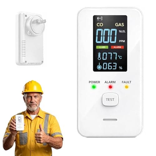 Image of 2026 New Steadfast Haven Detector,4-in-1 Plug in Detector with HD Digital Display,Easy Setup, Plug Play, Energy-Efficient Design, Home, Kitchen, Apartment, Hotel, Camping RV (White-color Screen)