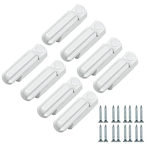 Image of 4pcs/8pcs/12pcs Sash Blocker Window Jammer - White Zinc Cast Alloy - Extra Security Locks for UPVC/PVC Door/Window Restrictor Lock (8)