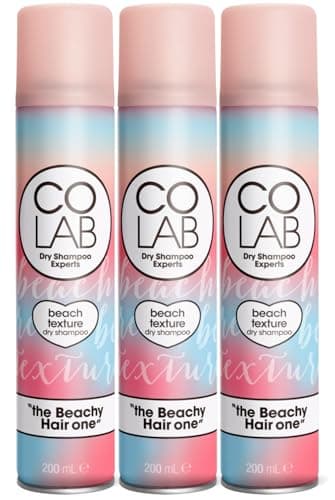 Image of COLAB Dry Shampoo, Beach Texture, Pack of 3, 200ml - Refreshing & Texturising Dry Shampoo Spray