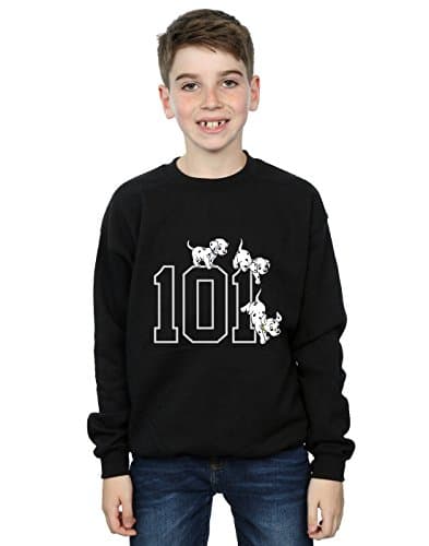 Image of Disney Boys 101 Dalmatians 101 Doggies Sweatshirt 7-8 Years Black