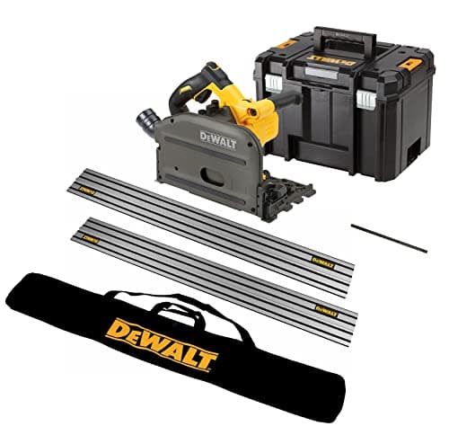 Image of Dewalt DCS520NT 54v XR FLEXVOLT Cordless Plunge Saw - Bare Tool + 2 Guide Rails
