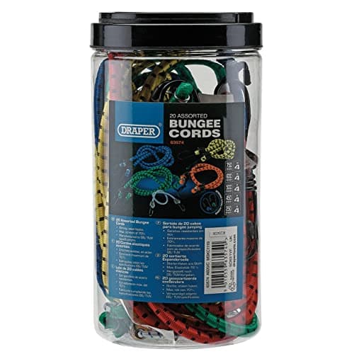 Image of Draper 63574 Assorted Elastic Straps, 20 Pieces , Blue
