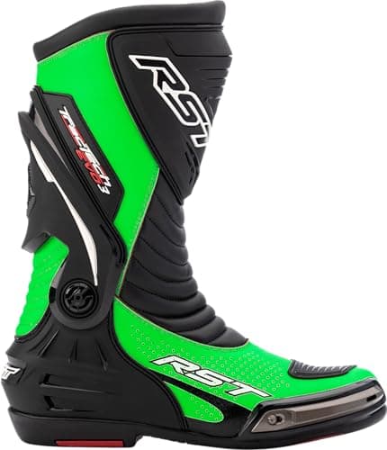 Image of RST Tractech Evo III CE Sport Motorcycle Boots (Green, Black, uk_footwear_size_system, adult, men, numeric, medium, numeric_6)