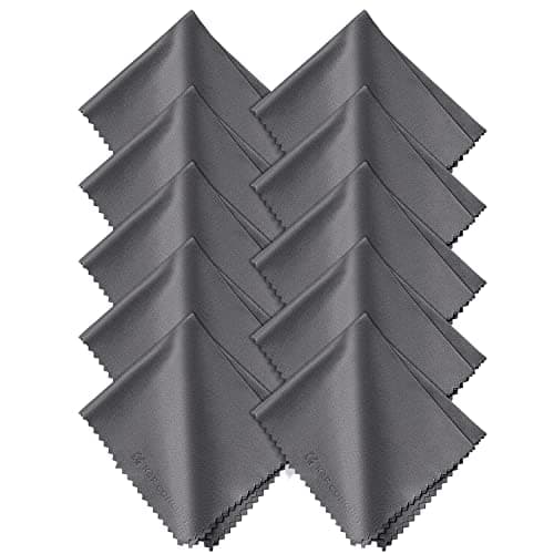Image of K&F CONCEPT Premium Microfiber Cleaning Cloths, Lens Cleaning Cloth for Camera Lenses, Eyeglasses, Screens, Cameras, Tablets -Washable,10 Pack,6 x 7 inches (15 x 18 cm)