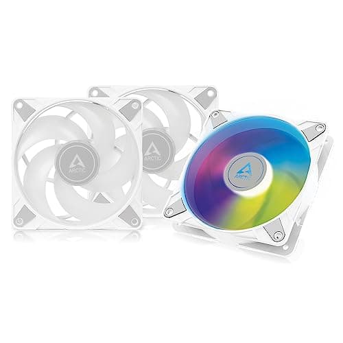 Image of ARCTIC P12 PWM PST A-RGB (3 Pack) - PC Fan, 120mm Fan, PC Case Fan, Optimized for static pressure, Semi-passive: 200-2000 rpm (0 rpm <5%), 5V 3 pin ARGB LED - White