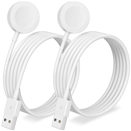 Image of 2Pack Upgraded for Apple Watch Charger USB Magnetic Wireless iWatch Charger Portable Compatible with iWatch Ultra/Series 11/10/9/8/7/6/SE/SE2/5/4/3/2/1-1m