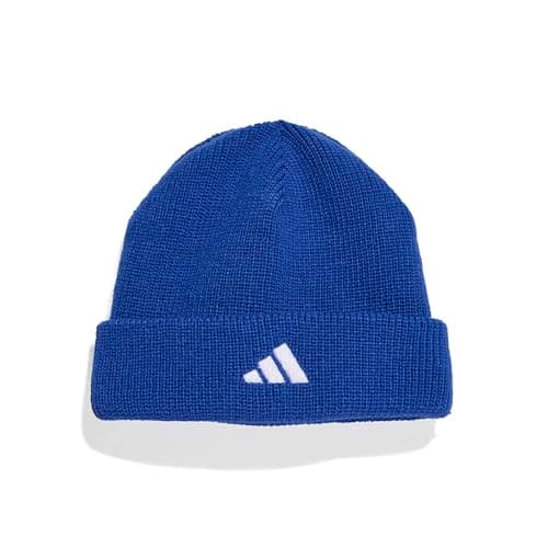 Image of adidas Unisex Kids Little Kids 3 Stripes Beanie, Team Royal Blue, XS