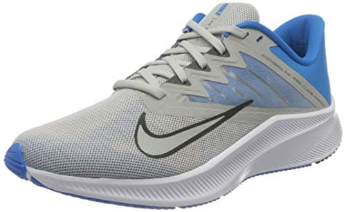 Image of NIKE Men's Quest 3 Running Shoe, Grey Fog Dk Smoke Grey Photo Blue Particle Grey White, 9 UK