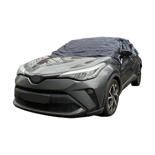 Image of Sakura SS5384 Large Grey Car Top Cover - Frost Protection Water Resistant - Universal Easy Fit - Choose From 4 Sizes, Grey