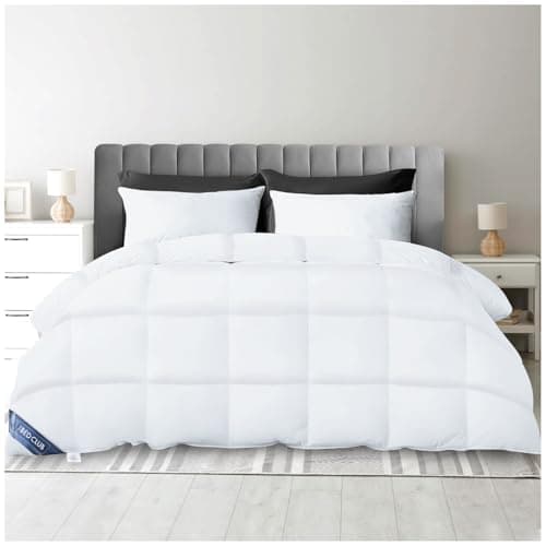 Image of GC GAVENO CAVAILIA Hotel Quality Duck Feather Down Thick Quilt Double Duvet 13.5 TOG | Luxury Breathable Soft Cosy Warm Comforter | White