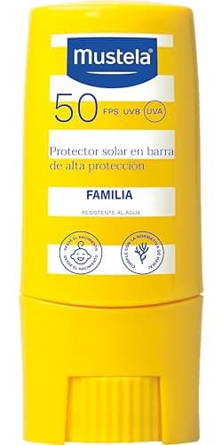 Image of Mustela - High Protection Sun Stick Spf 50 - Safe For The Entire Family From Birth On - Sunblock With Avocado Oil and Vitamin E - Body and Face Spf Against UVA and UVB Rays - Fragance-Free 9ML