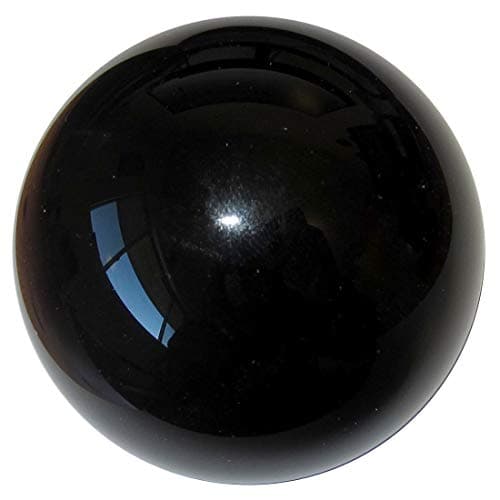 Image of HomDSim 40cm/16inch Diameter Gazing Globe Mirror Ball,Black Stainless Steel Polished Reflective Smooth Garden Sphere,Colorful and Shiny Addition to Any Garden or Home