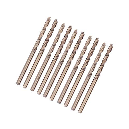 Image of 10 Pieces M35 HSS Cobalt Drill Bit Cobalt Jobber Drill Bit Set, 1-5 Mm HSS-CO Drill Bit Set Twist Drill for Drilling on Stainless Steel Cast Iron Sheet Steel Plate Angle Iron (2mm)