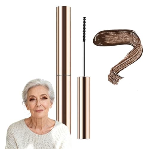 Image of Mascara for Older Women -Waterproof Brown Mascara Volume -Natural Thickening Effect, Long-Lasting, Smudge Proof -Suitable for Sensitive Eyes Makeup (Brown)